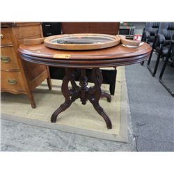 Victorian turtle top games table, circa 1880