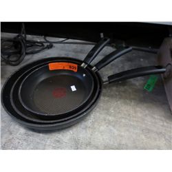 3 Used T-Fal  frying pans