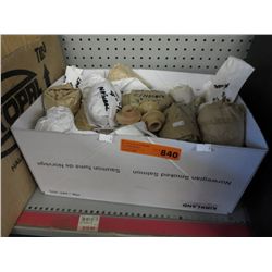 Case of carved stone candle holders