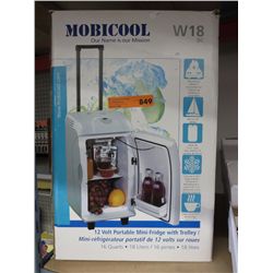 Portable mini fridge with trolley