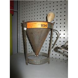 Antique colander sieve for jam making