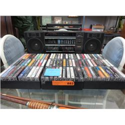 Vintage Sanyo Boom Box cassette player