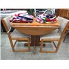 Image 1 : Table & 2 chairs. Table has drop leaf sides.