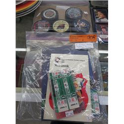 5 Signed hockey pucks & hockey guides