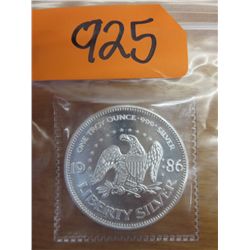.999 Silver round "1986 Liberty Bell" - 1 Troy oz.
