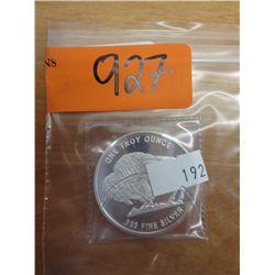 .999 Silver round "Buffalo Indian Head"- 1 Troy oz.