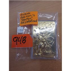 Pokémon Nintendo "Mewtwo" Gold plated card