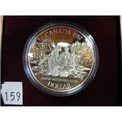 1989 Canadian  - Mackenzie River - Silver dollar