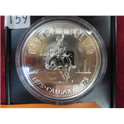 1975 Calgary Centennial silver dollar - Cased
