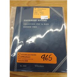 Coin folder with 55 nickels 1961-2014
