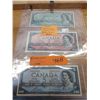 Image 1 : 3 Canadian Bills - 1954 $1, $2, $5