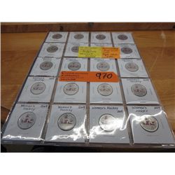 20 Coloured Olympic quarters - Women's Hockey
