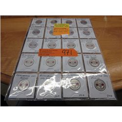 20 CDN 2010 Coloured "Remembrance Day" quarters