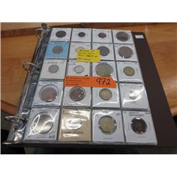 Binder of world coins from 1800's & up