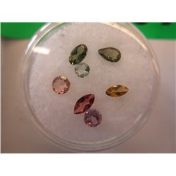 Gem jar fill with genuine assorted tourmaline