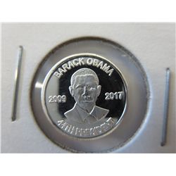 .999 Solid silver 2001 Barack Obama round
