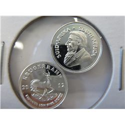 2012 Solid silver South African Krugerrand round