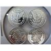Image 1 : 4 x .999 Silver bullion Morgan/eagle round