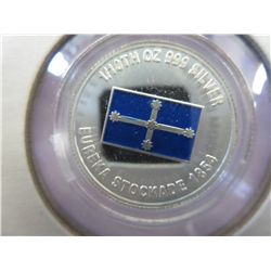 .999 Solid silver colourized Eureka Stockade round