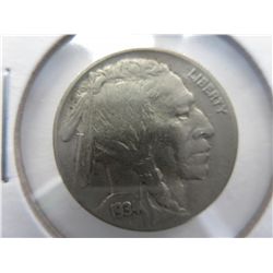 1934 American Indian head silver nickel