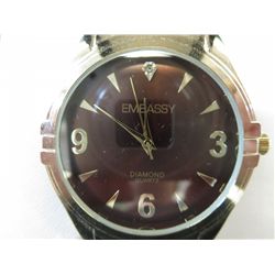 Genuine diamond men's Embassy watch