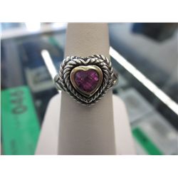 Estate 10K gold & .925 ring
