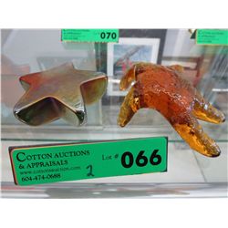 2 Glass paperweights - 1 blown Granville Island