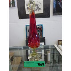 Vintage pressed glass vase