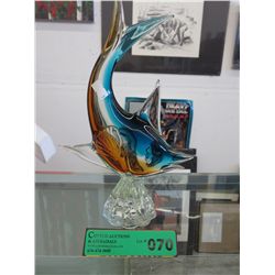 Vintage glass Fish statue