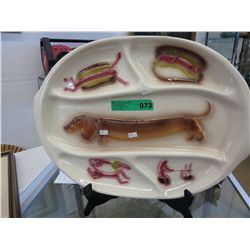 1958 Serving platter - Wiener dog motif