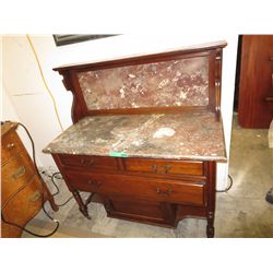 Antique marble top wash stand
