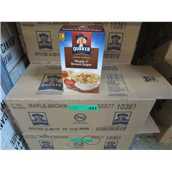Case of Quaker Instant Oatmeal-Maple & Brown Sugar