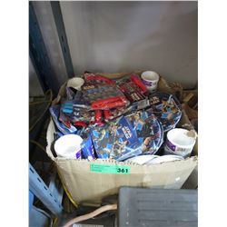 Large box of Star Wars party supplies