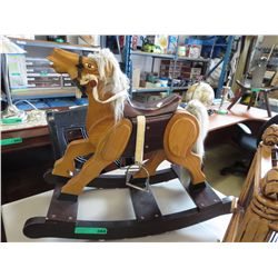 Heavy wood rocking horse