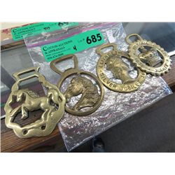Four horse brasses