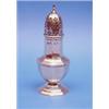 Image 1 : An Edwardian Scottish silver caster, of octagonal baluster form, 8ins. £150-200...