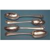 Image 1 : A pair of George III silver tablespoons, feathered old english pattern, 1777 and a similar later...