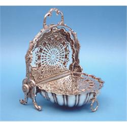A Victorian plated biscuit box £140-180...