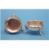 Image 1 : A George III silver bun salt, with pad feet, 1774; and a similar salt, 1828 £70-100...