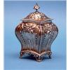 Image 1 : A late Victorian silver tea caddy, of rectangular bombe form, 6ins, makers Hamilton & Inches, Edi...
