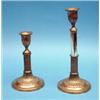 Image 1 : A pair of ex-plated telescopic candlesticks £70-100...