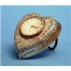 Image 1 : A late Victorian silver desk timepiece, heart shaped with foliate scroll engraving 4ins £100-150...