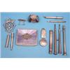 Image 1 : An enamelled silver compact, 4 telescopic pencils, 2 patch boxes and sundries £150-200...