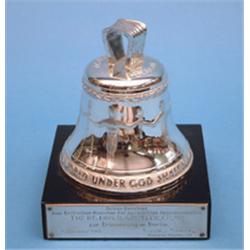 A 925 standard model Freedom bell, with 1963 presentation inscription to R A Butler, MP £150-200...
