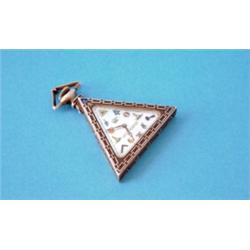 A Swiss silver cased Masonic pocket watch, of triangular form decorated with Masonic motifs, with...
