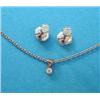 Image 1 : A pair of white metal claw-set solitaire diamond ear studs, together with a single stone diamond...