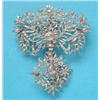 Image 1 : An 18th century Spanish silver and gold openwork pendant/brooch, of flowerhead foliate design, se...