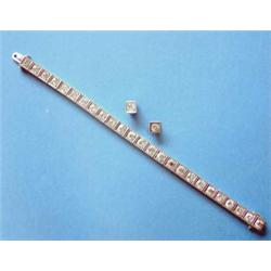 A platinum and diamond line bracelet set with 25 brilliant cut stones, 6.5ins together with a pai...