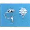 Image 1 : A pair of 9ct white gold and clear paste cluster earrings £20-40...