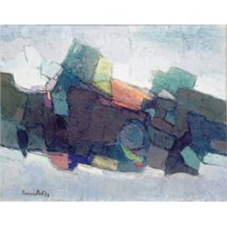 Francis Bott (1904-1998) German Oil on canvas. Burwood. Signed and dated (19)59, Zwemmer Gallery...